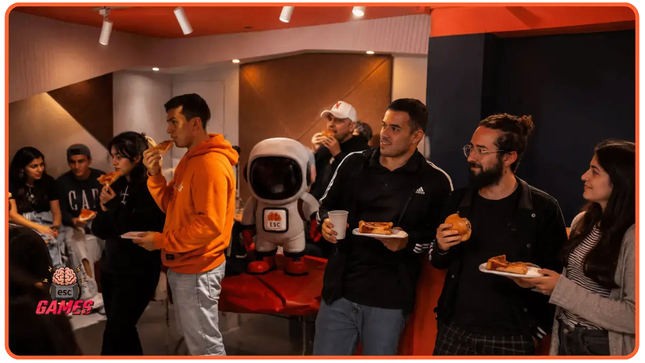 Grupos de trabajo en un escape room en Bogotá